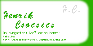 henrik csocsics business card